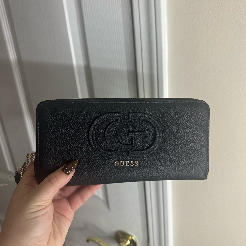 Guess Black Embossed Logo Wallet